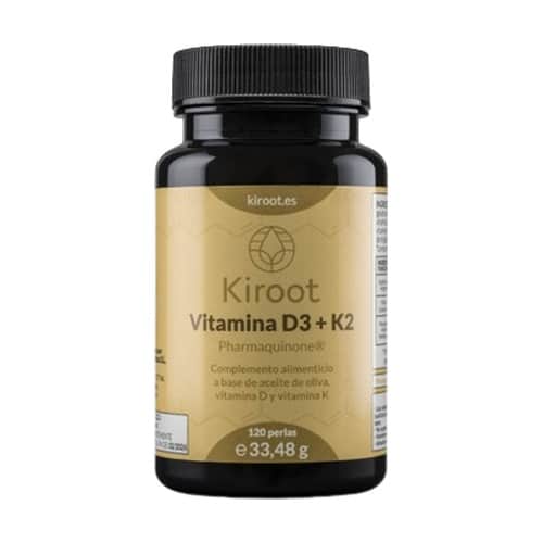 Vitamina D3+K2 120 perlas de Kiroot