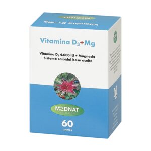 Vitamina D3 + Magnesio  60 perlas de Mednat