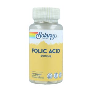 Ácido Fólico 800 mcg 100 caps. de Solaray