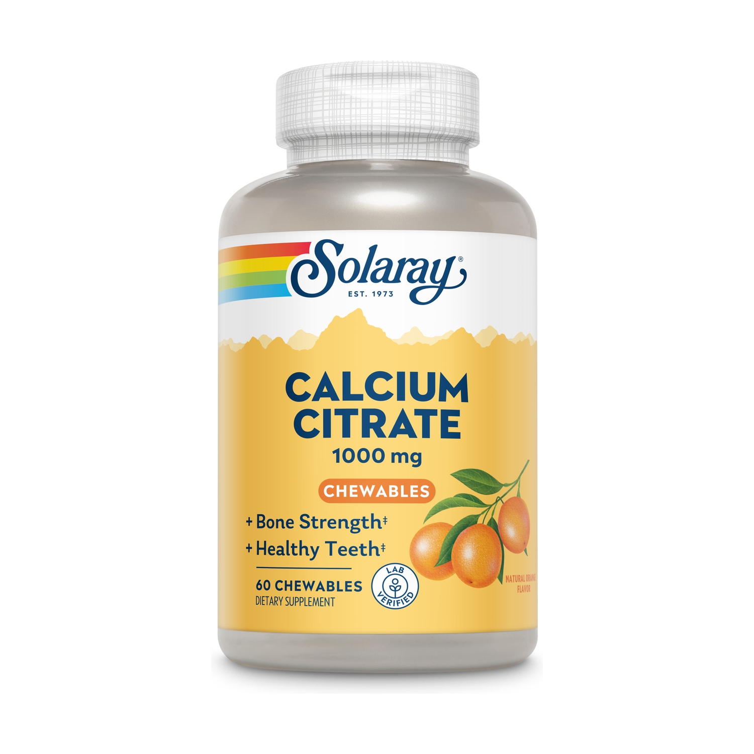 Calcium 60 comp. masticables naranja