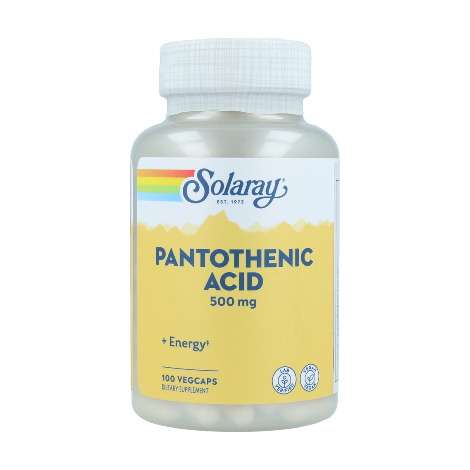 Pantothenic Acid 500 mg 100 caps.