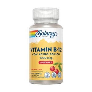 Vit. B12 + Ácido Fólico 1000 mcg 90 comp. sublinguales de Solaray