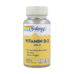 Vitamin D3 400 UI 120 perlas de Solaray