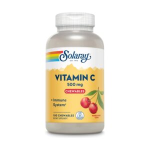 Vitamina C 500 mg 100 comp. masticables cereza de Solaray