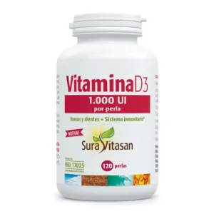 Vitamina D3 1,000 UI 120 perlas de Sura Vitasan