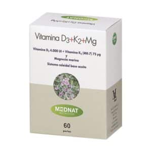 Vitamina D3 + K2 + Magnesio 60 perlas de Mednat