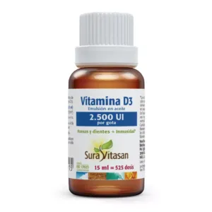 Vitamina D3 2,500 UI 15 ml de Sura Vitasan
