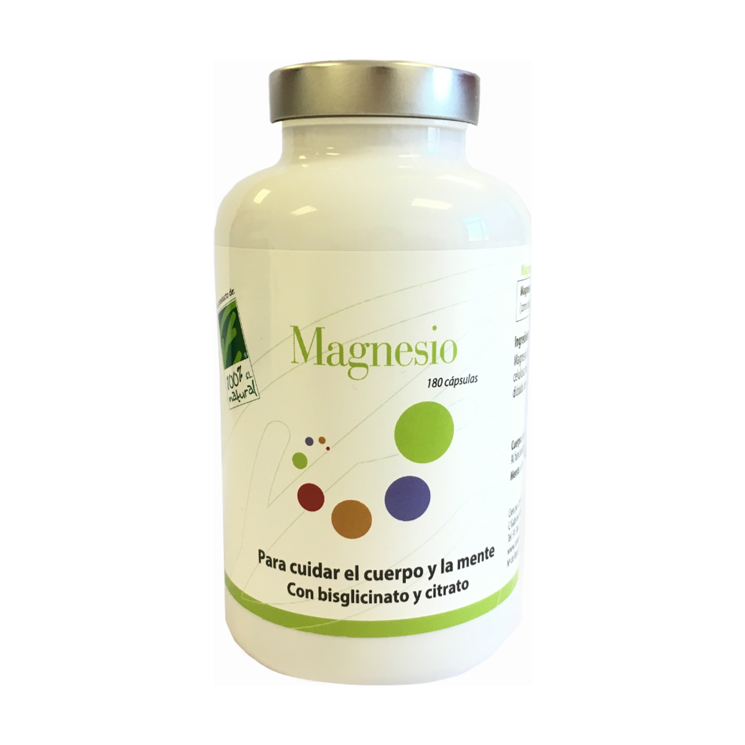 Magnesio 180 caps. de 100% Natural