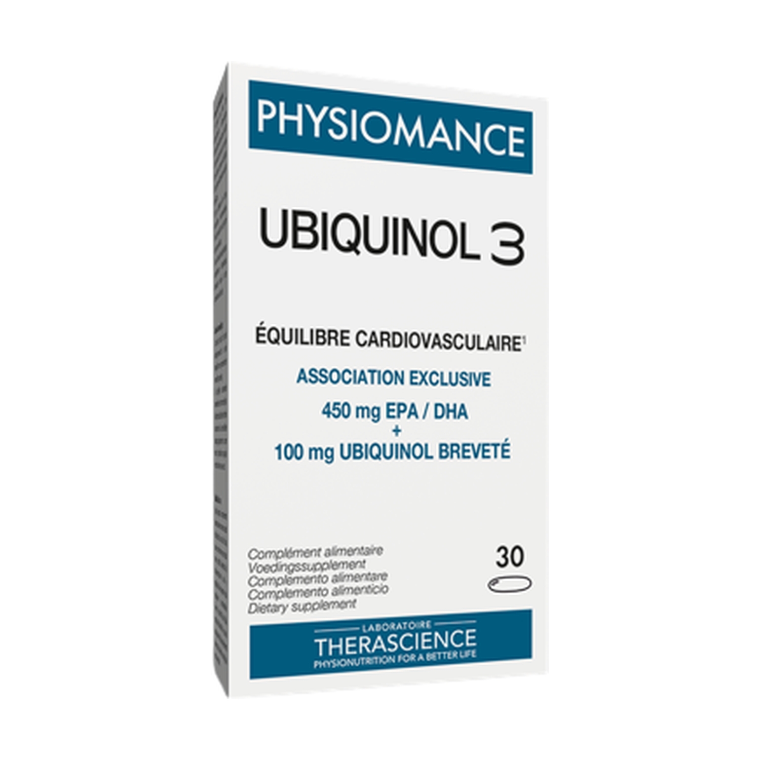 Physiomance Ubiquinol 3 30 perlas de Therascience