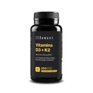 Vitamina D3 + K2 (2000 UI y 150 µg MK-7) 200 caps. de Zenement