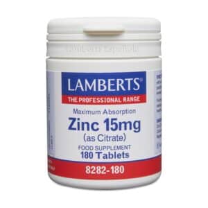 Zinc 15 mg 180 comp. de Lamberts