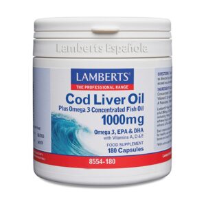 Aceite de Hígado de Bacalao 180 caps. de Lamberts