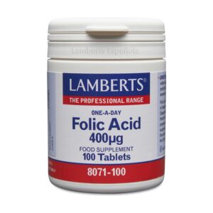 Ácido Fólico 400 µg 100 comp. de Lamberts