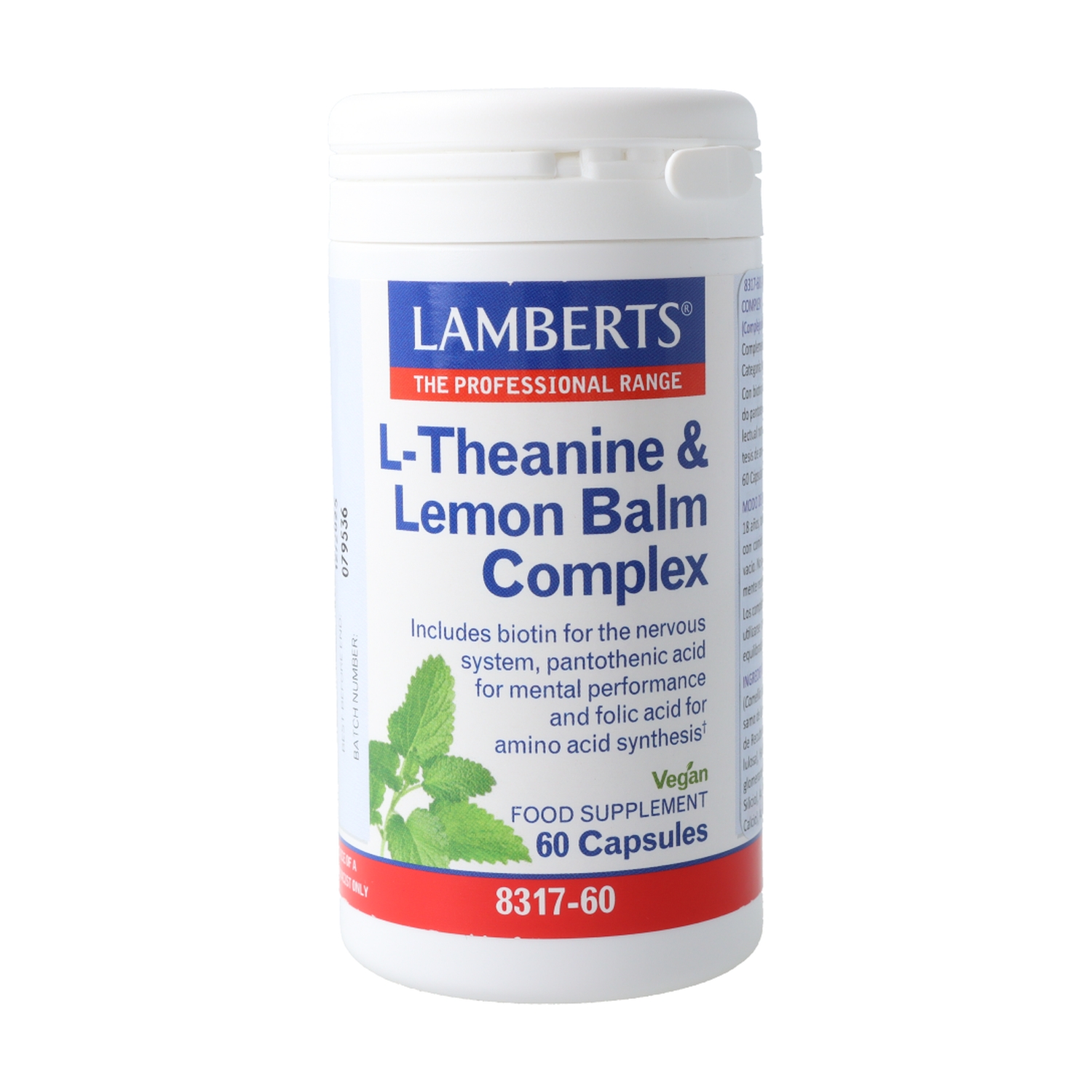 Complejo de Teanina y Bálsamo de Limón 60 caps. de Lamberts