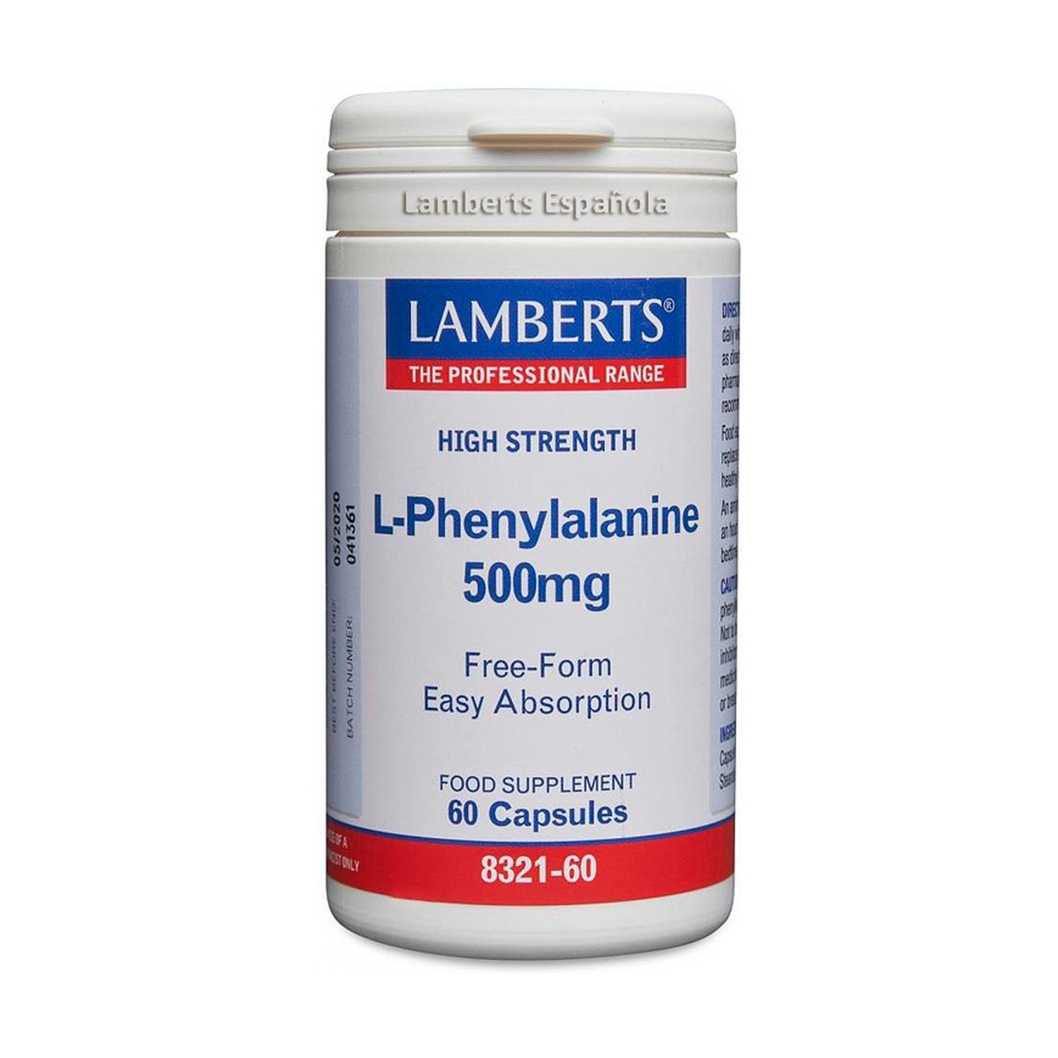 L-Fenilalanina 500 mg 60 caps. de Lamberts