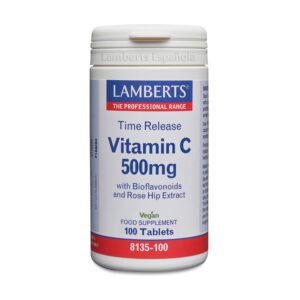Vitamina C 500 mg + Bioflavonoides Time Release 100 comp. de Lamberts