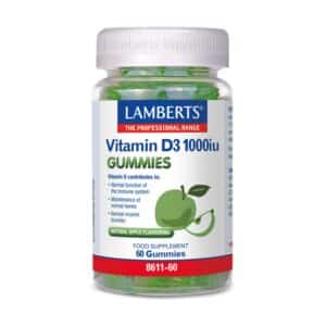 Vitamina D3 1000 UI 60 gummies de Lamberts