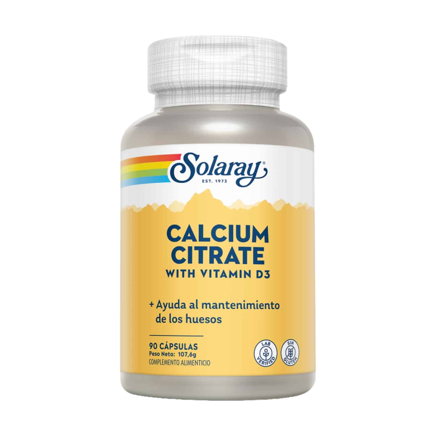 Calcium Citarte 1000mg + D3 90 caps de Solaray